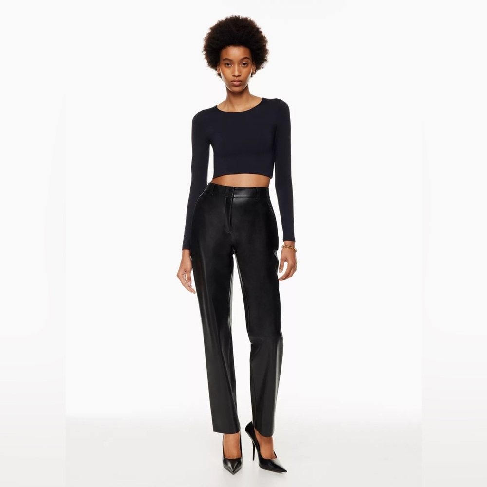 Babaton Black Command Leather Pants - image 1